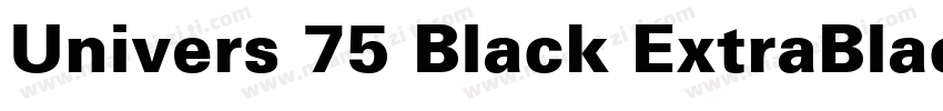 Univers 75 Black ExtraBlackExtObl字体转换